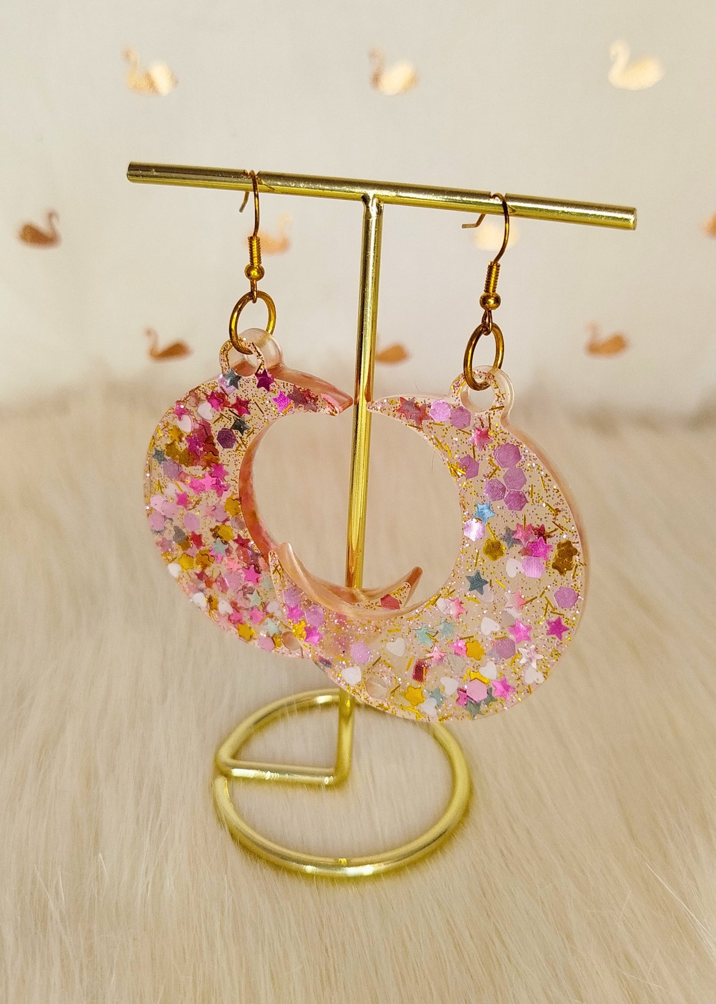 Boucle d'oreille lune