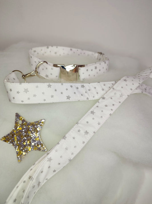 Ensemble collier-laisse étoile